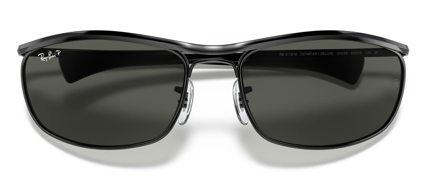 Ray-Ban 3119M Olympian I Deluxe Polarised Black G-15 Green RB3119M 002/58 (62)