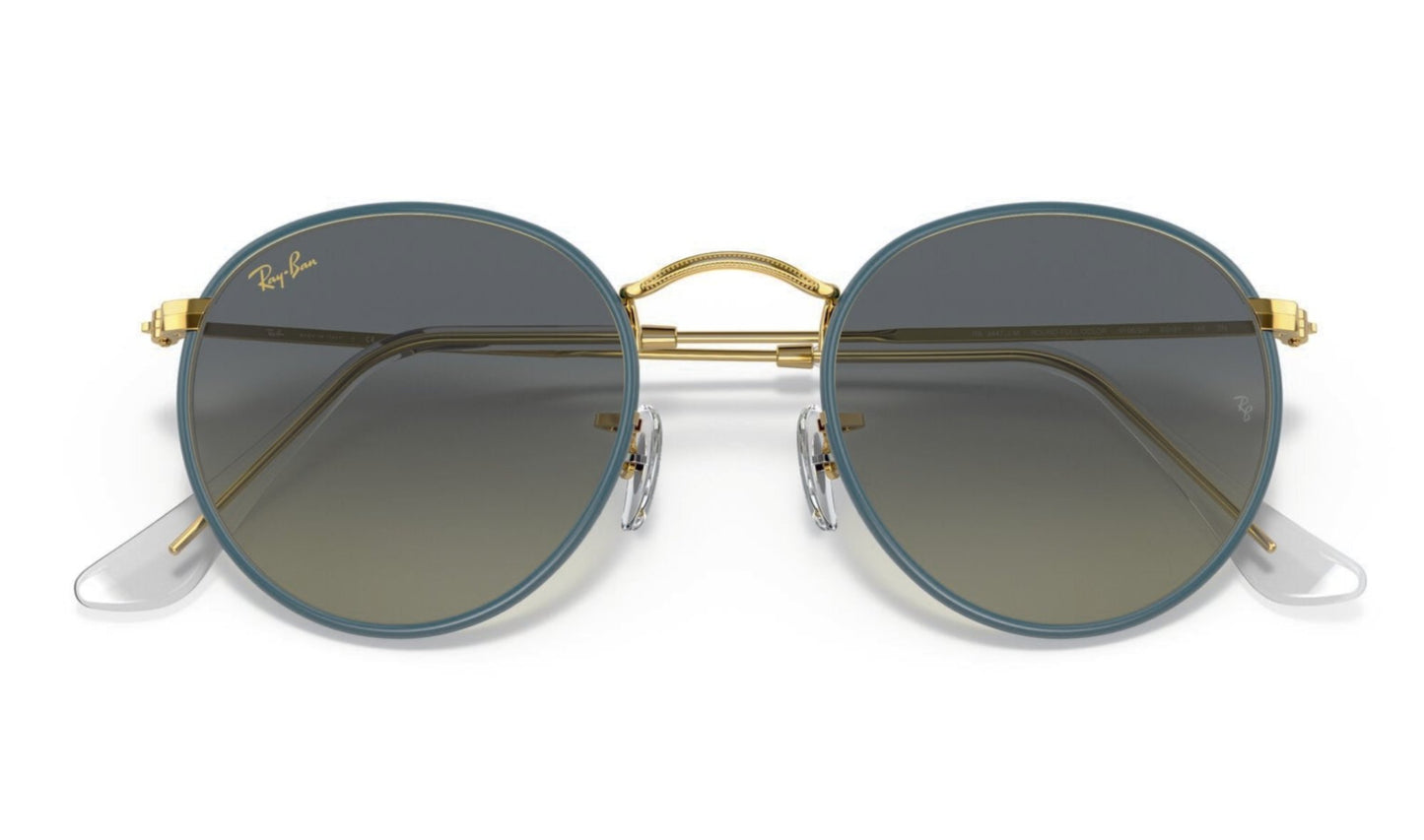 Ray-Ban Round 3447 Petroleum on Legend Gold Green Gradient (3447JM 9196BH)