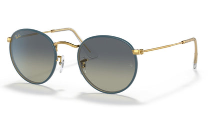 Ray-Ban Round 3447 Petroleum on Legend Gold Green Gradient (3447JM 9196BH)