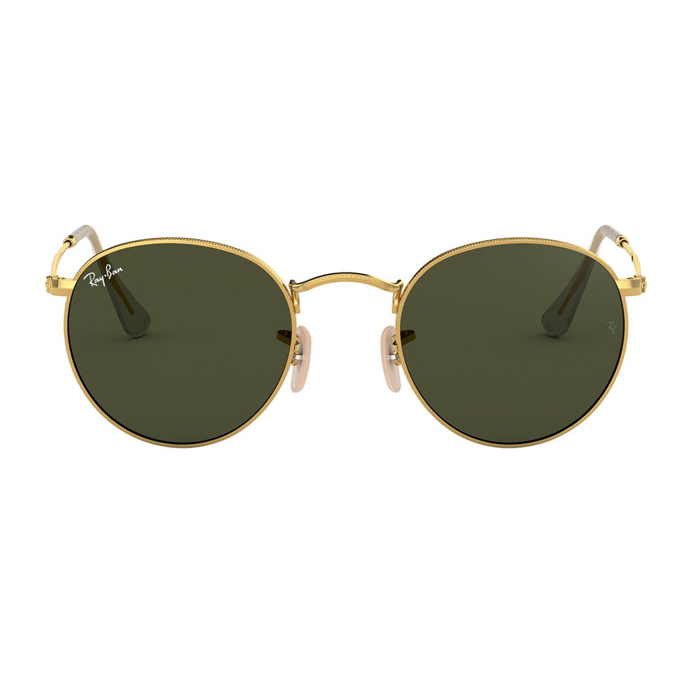 Ray-Ban 3447 Round Arista Gold G-15 Green RB3447 001 (53)