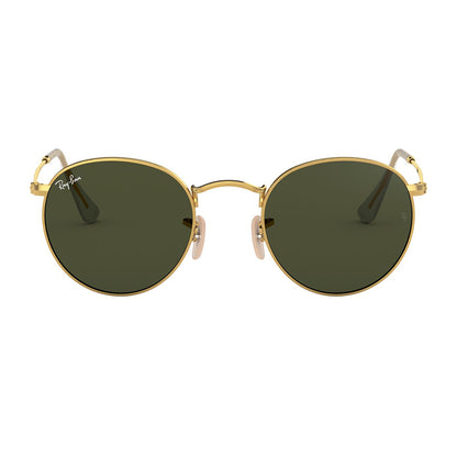 Ray-Ban 3447 Round Arista Gold G-15 Green RB3447 001 (53)