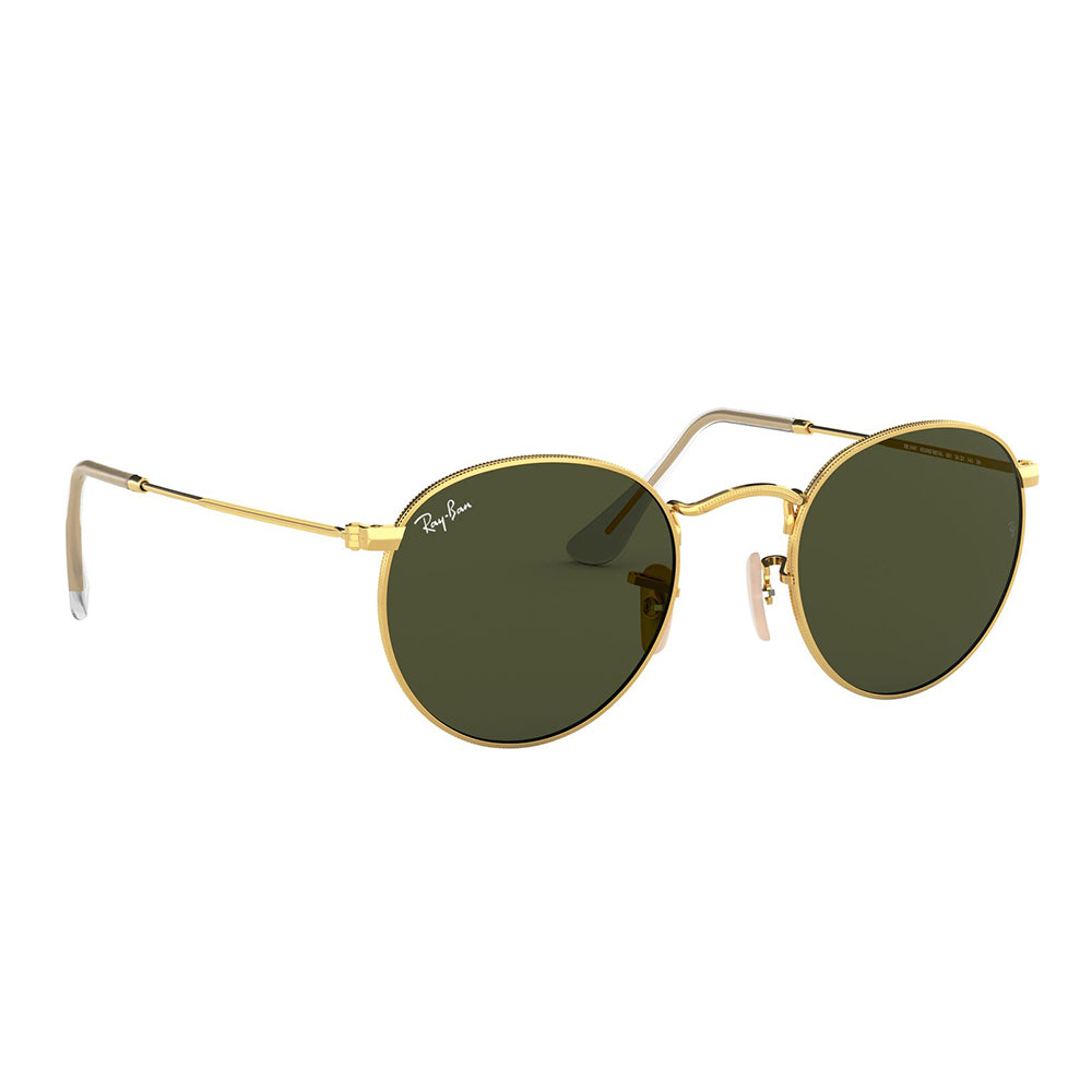 Ray-Ban 3447 Round Arista Gold G-15 Green RB3447 001 (53)