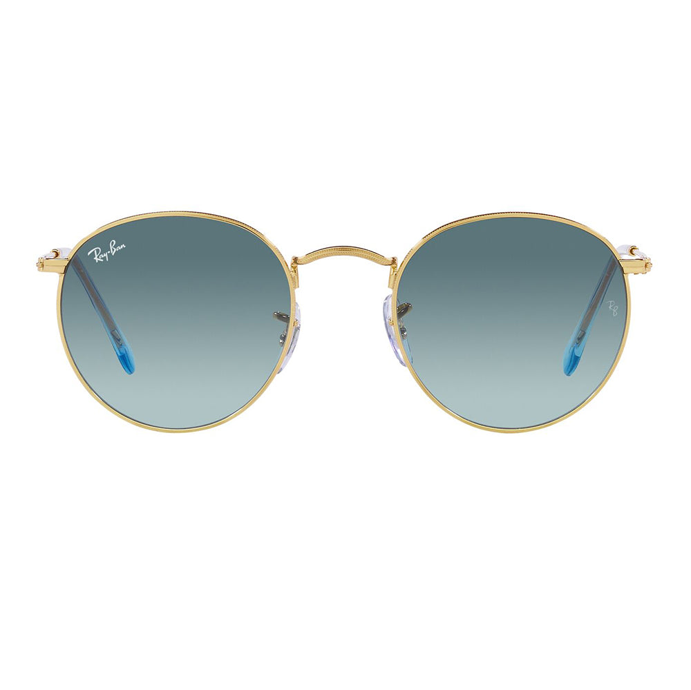 Ray-Ban 3447 Round Gold Blue Gradient RB3447 001/3M (53)