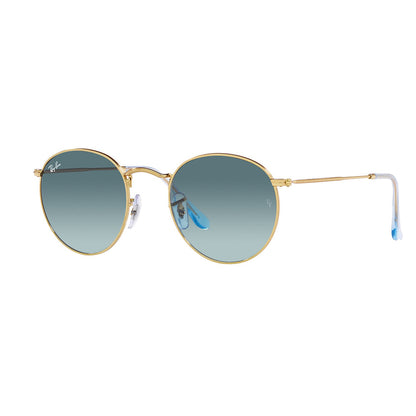 Ray-Ban 3447 Round Gold Blue Gradient RB3447 001/3M (53)