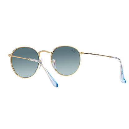 Ray-Ban 3447 Round Gold Blue Gradient RB3447 001/3M (50)