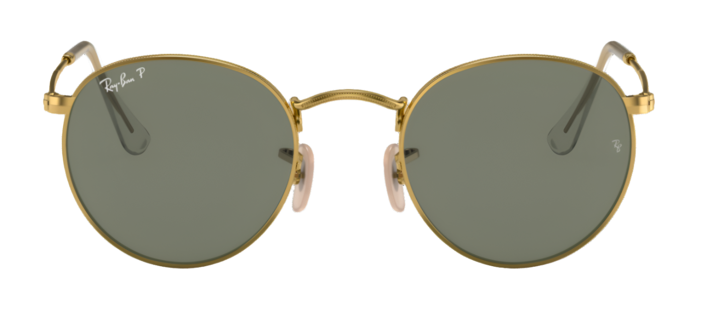 Ray-Ban Round 3447 Arista Gold G15 Green Polarised (3447 001/58)