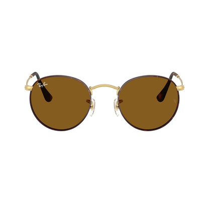 Ray-Ban 3447 Round Havana on Matte Arista Gold Brown RB3447 927533 (50)