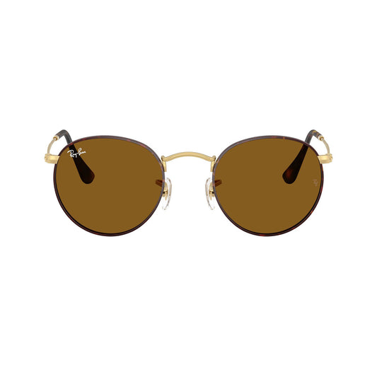 Ray-Ban 3447 Round Havana on Matte Arista Gold Brown RB3447 927533 (53)