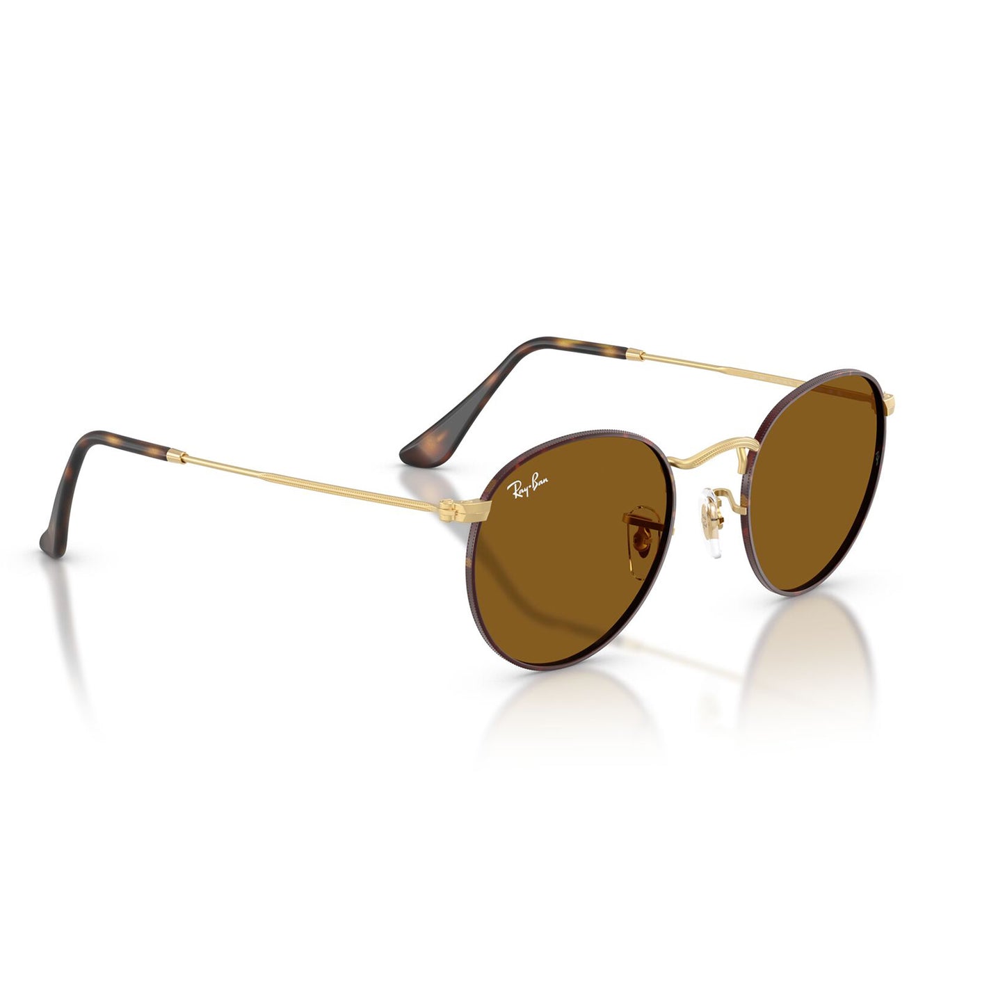 Ray-Ban 3447 Round Havana on Matte Arista Gold Brown RB3447 927533 (50)