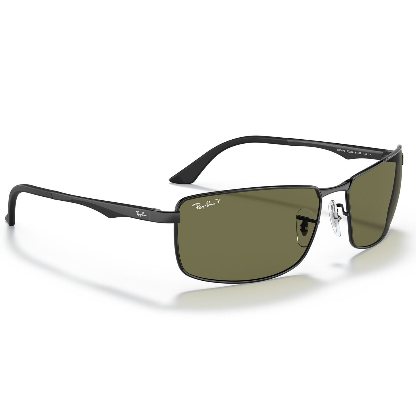Ray-Ban 3498 Polarised Black G-15 Green RB3498 002/9A (61)