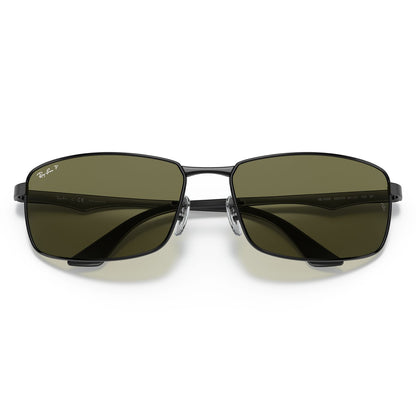 Ray-Ban 3498 Polarised Black G-15 Green RB3498 002/9A (61)