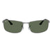 Ray-Ban 3498 Gunmetal G-15 Green RB3498 004/71 (61)