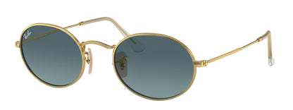 Ray-Ban 3547 Oval Arista Gold Blue Gradient RB3547 001/3M (54)