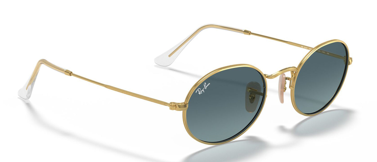 Ray-Ban 3547 Oval Arista Gold Blue Gradient RB3547 001/3M (54)