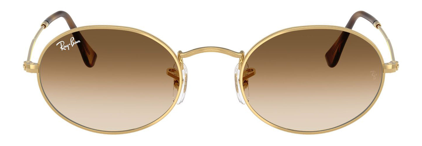 Ray-Ban 3547 Oval Arista Gold Clear Brown Gradient RB3547 001/51 (54)