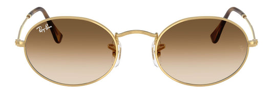 Ray-Ban 3547 Oval Arista Gold Clear Brown Gradient RB3547 001/51 (51)