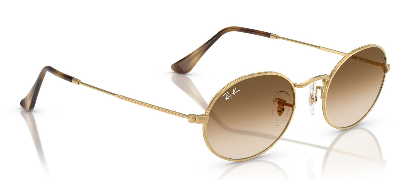 Ray-Ban 3547 Oval Arista Gold Clear Brown Gradient RB3547 001/51 (54)