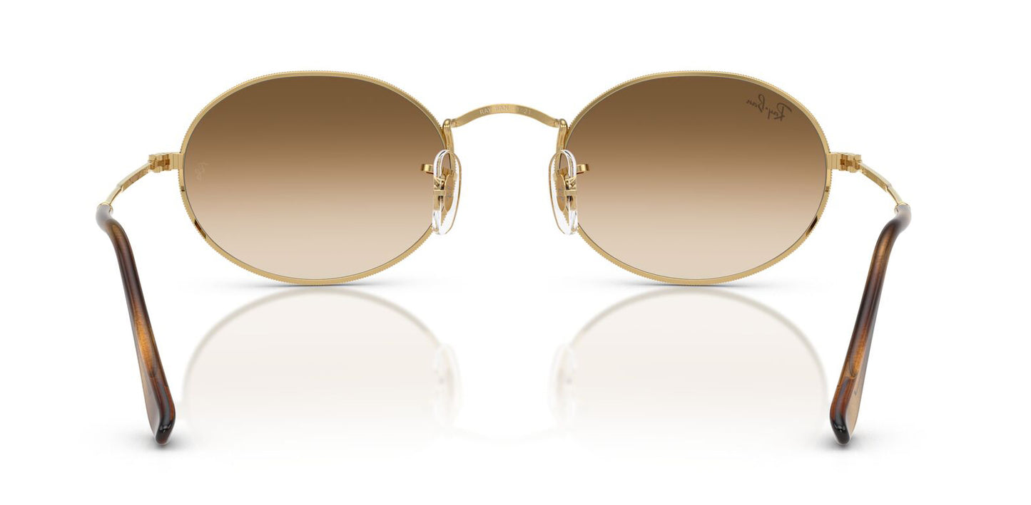 Ray-Ban 3547 Oval Arista Gold Clear Brown Gradient RB3547 001/51 (54)