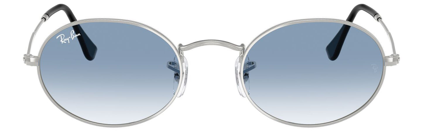 Ray-Ban 3547 Oval Silver Clear Blue Gradient RB3547 003/3F (51)