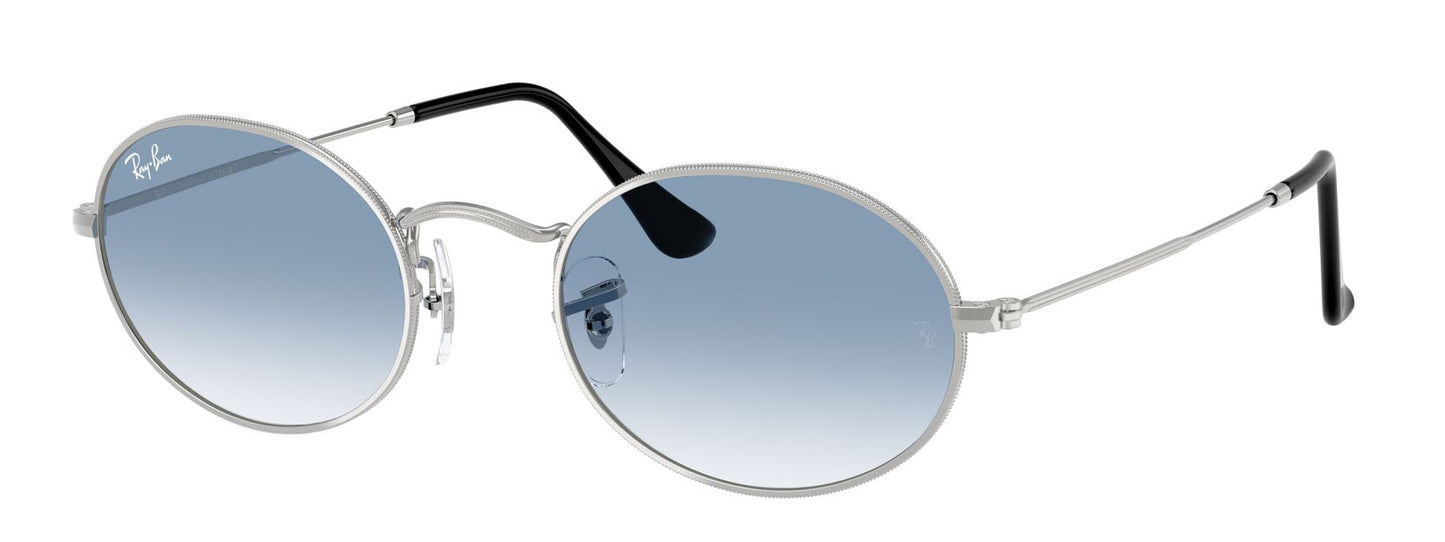 Ray-Ban 3547 Oval Silver Clear Blue Gradient RB3547 003/3F (51)
