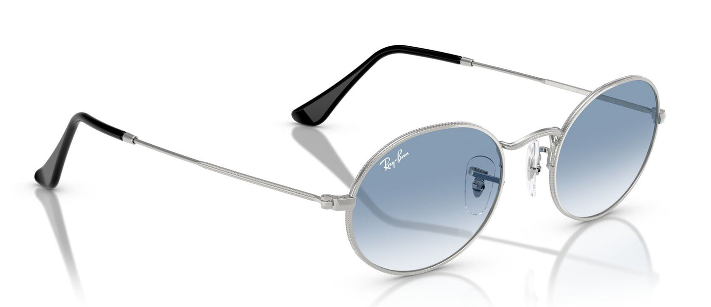 Ray-Ban 3547 Oval Silver Clear Blue Gradient RB3547 003/3F (51)