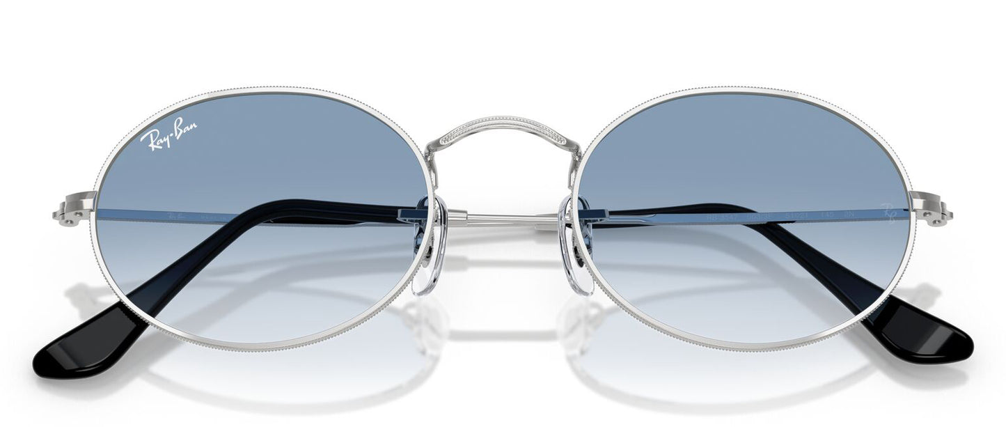 Ray-Ban 3547 Oval Silver Clear Blue Gradient RB3547 003/3F (51)