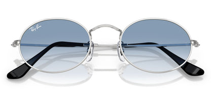 Ray-Ban 3547 Oval Silver Clear Blue Gradient RB3547 003/3F (51)