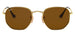 Ray-Ban 3548N Hexagonal Polarised Arista Gold Brown RB3548N 001/57 (54)