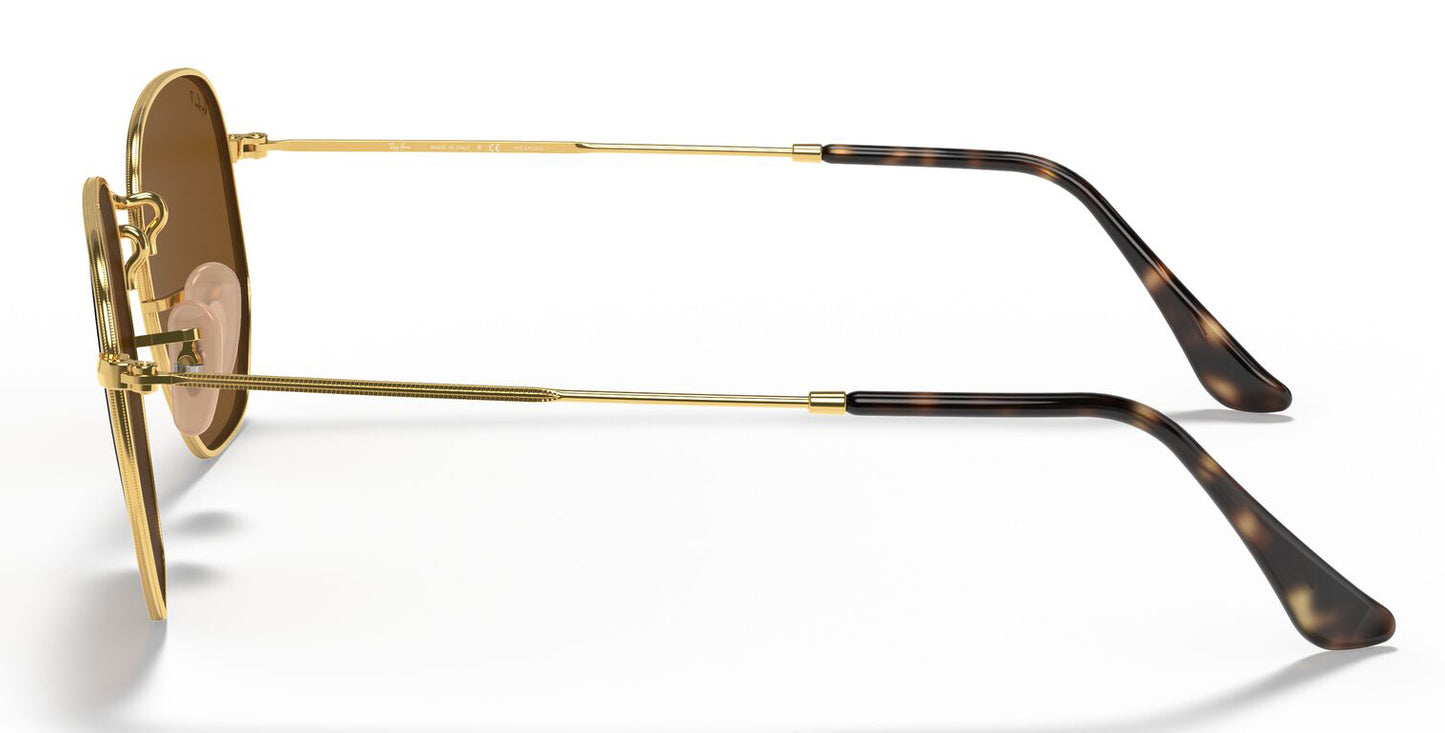 Ray-Ban 3548N Hexagonal Polarised Arista Gold Brown RB3548N 001/57 (54)