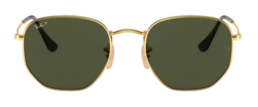 Ray-Ban 3548N Hexagonal Polarised Arista Gold G15 Green RB3548N 001/58 (51)
