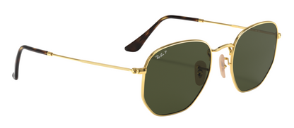 Ray-Ban Hexagonal 3548N Arista Gold G15 Green Polarised (3548 001/58)
