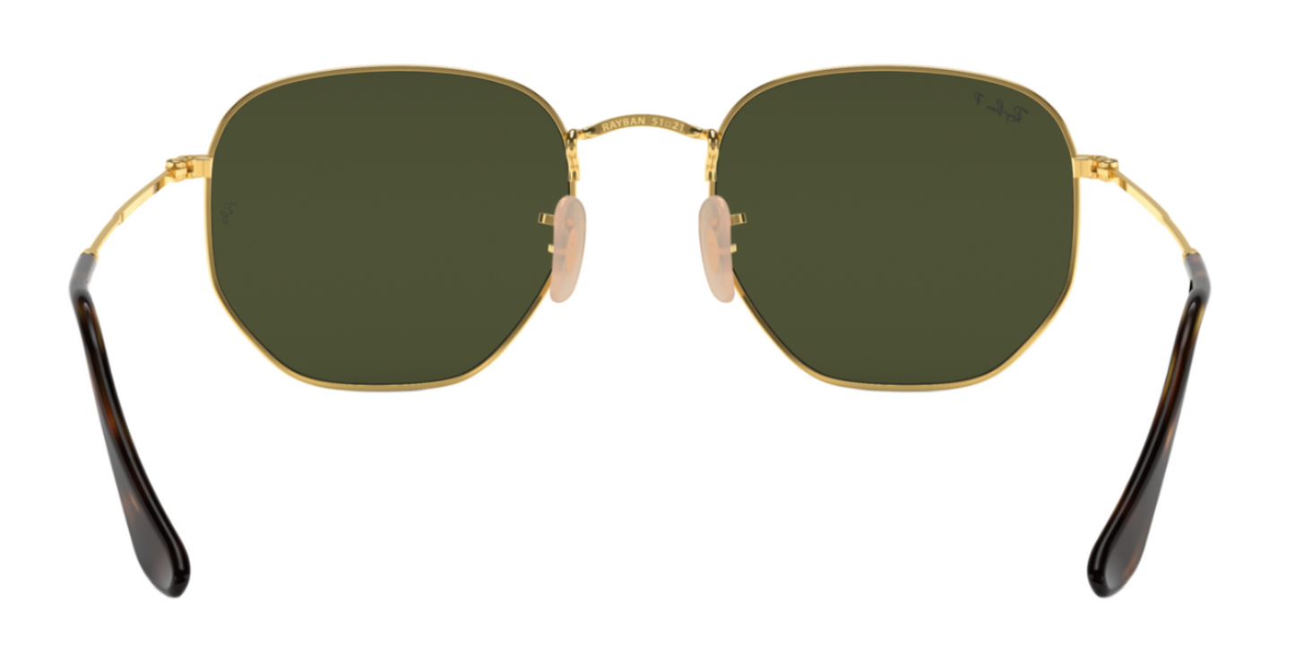 Ray-Ban Hexagonal 3548N Arista Gold G15 Green Polarised (3548 001/58)