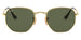 Ray-Ban 3548N Hexagonal Arista Gold G-15 Green RB3548N 001 (54)
