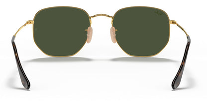 Ray-Ban 3548N Hexagonal Arista Gold G-15 Green RB3548N 001 (54)