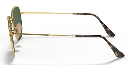 Ray-Ban 3548N Hexagonal Arista Gold G-15 Green RB3548N 001 (54)