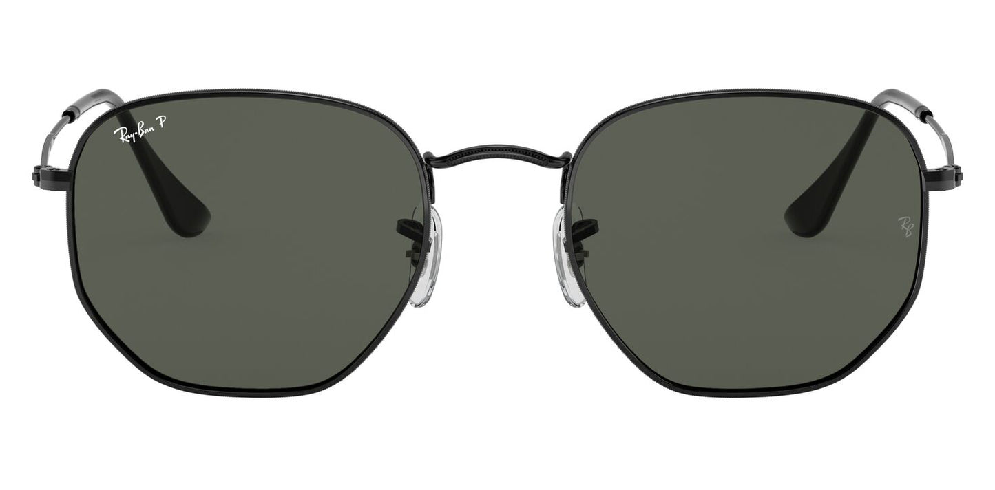 Ray-Ban 3548N Hexagonal Polarised Black G-15 Green RB3548N 002/58 (54)