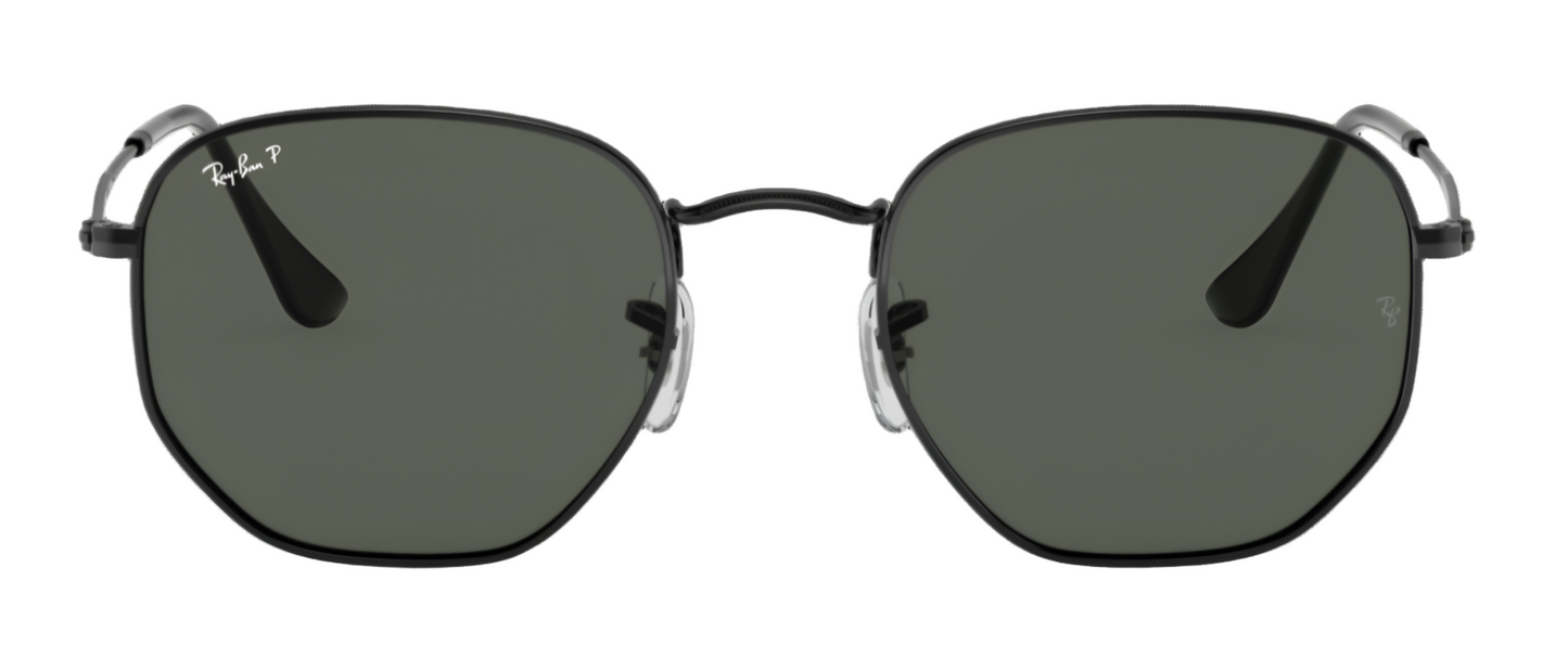 Ray-Ban Hexagonal 3548N Black G15 Green Polarised (3548 002/58)