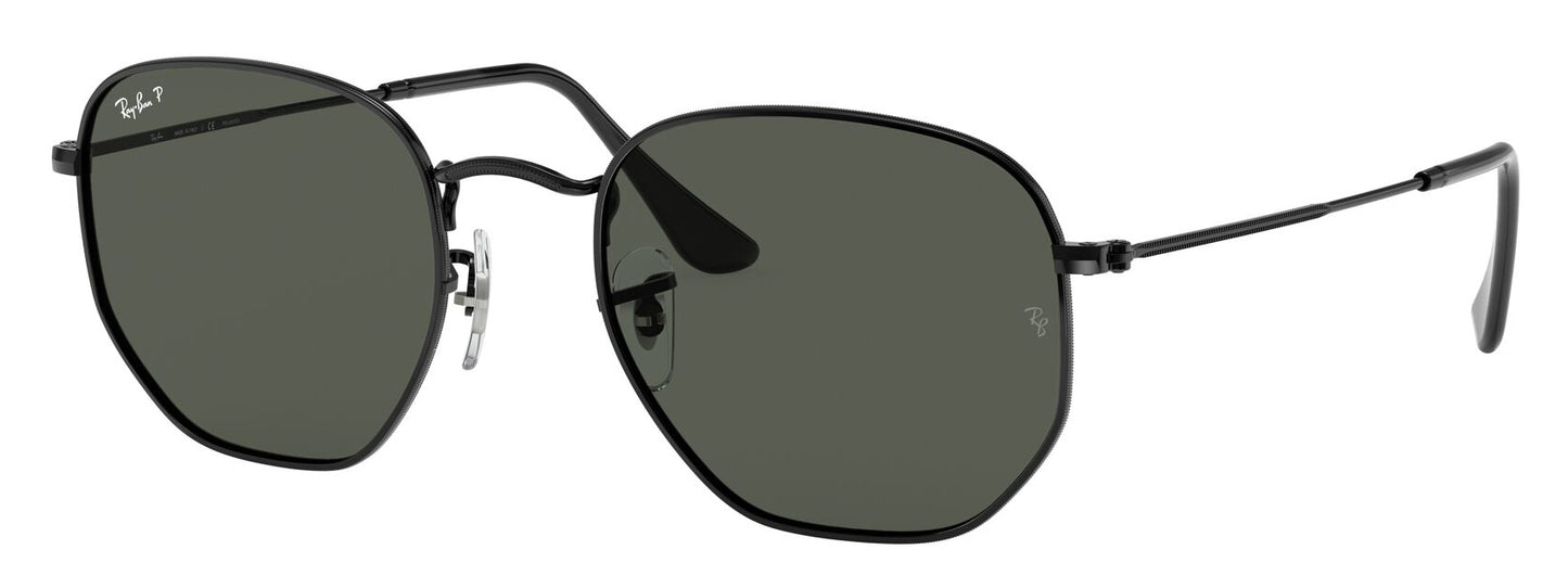 Ray-Ban 3548N Hexagonal Polarised Black G-15 Green RB3548N 002/58 (54)