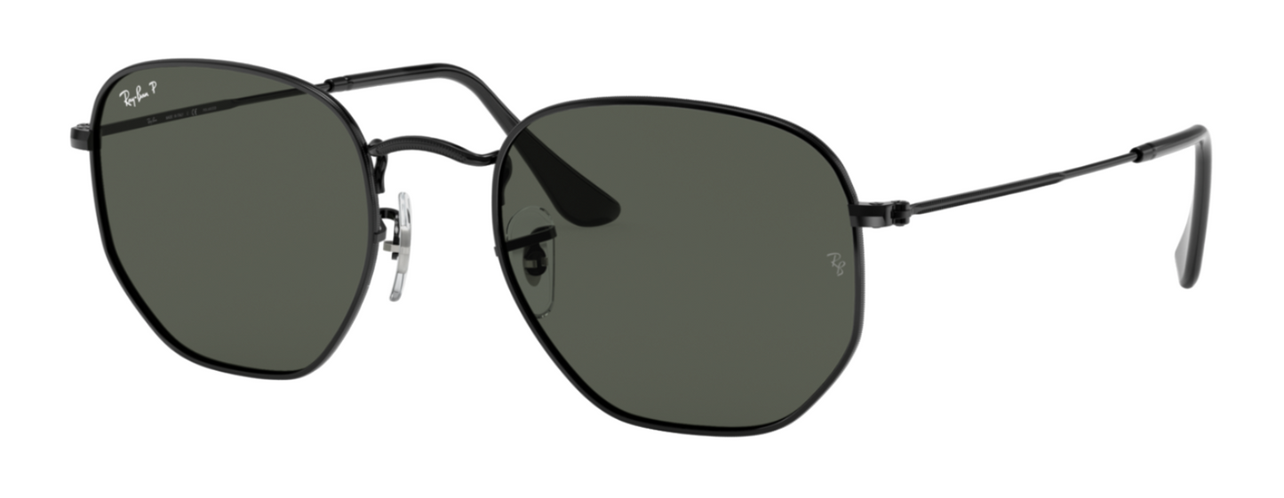 Ray-Ban Hexagonal 3548N Black G15 Green Polarised (3548 002/58)