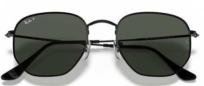 Ray-Ban 3548N Hexagonal Polarised Black G-15 Green RB3548N 002/58 (54)