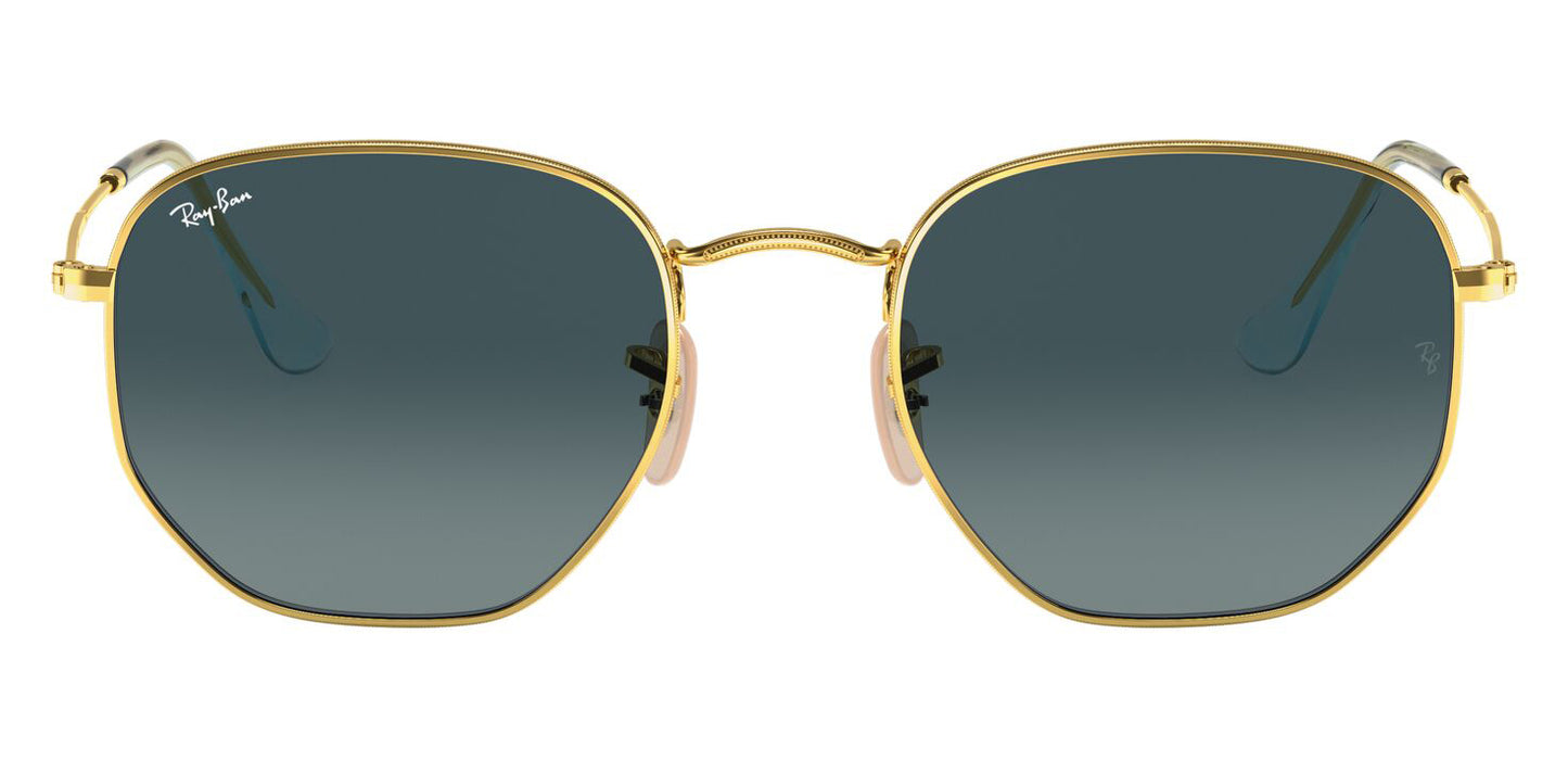 Ray-Ban 3548N Hexagonal Arista Gold Blue RB3548N 91233M (54)