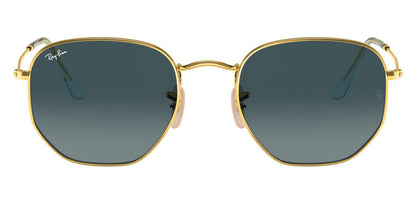 Ray-Ban 3548N Hexagonal Arista Gold Blue RB3548N 91233M (54)