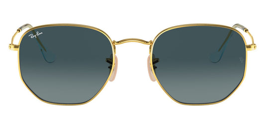 Ray-Ban 3548N Hexagonal Arista Gold Blue RB3548N 91233M (54)