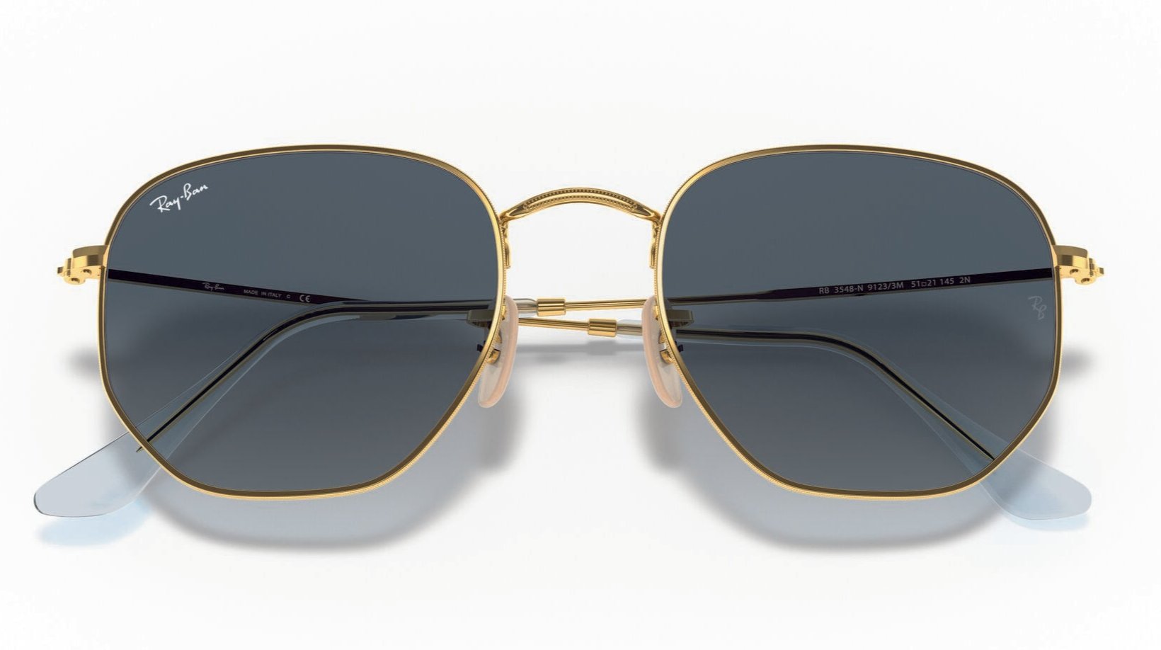 Gradient Ray Bans Hexagonal Glasses Ray-Ban RB3548N Hexagonal Flat