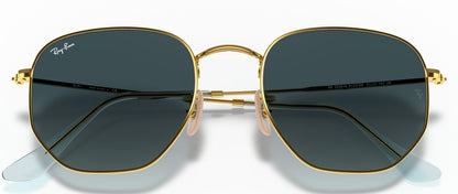 Ray-Ban 3548N Hexagonal Arista Gold Blue RB3548N 91233M (54)