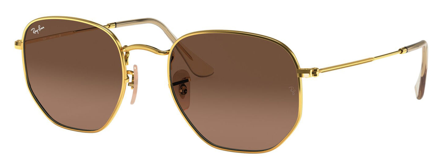 Ray-Ban 3548N Hexagonal Arista Gold Brown RB3548N 912443 (54)