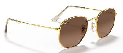 Ray-Ban 3548N Hexagonal Arista Gold Brown RB3548N 912443 (54)