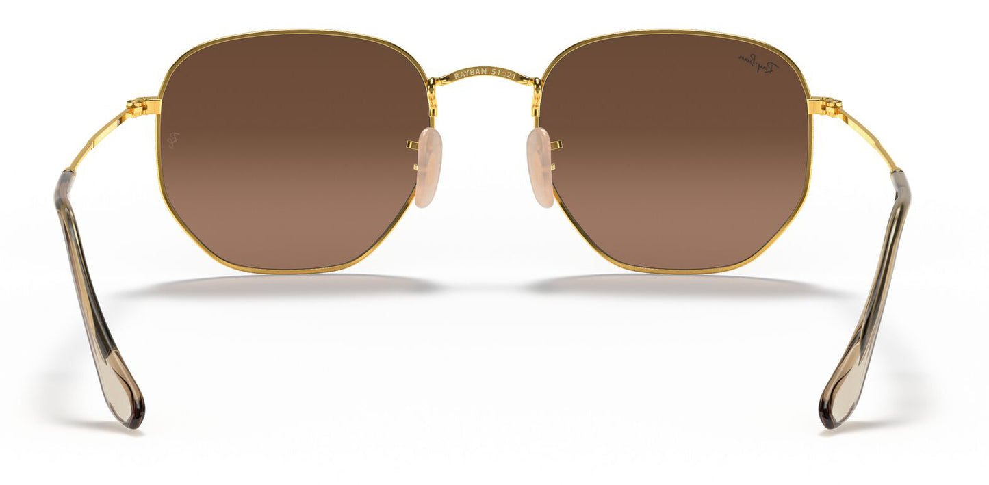 Ray-Ban 3548N Hexagonal Arista Gold Brown RB3548N 912443 (54)