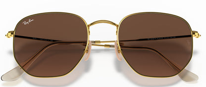 Ray-Ban 3548N Hexagonal Arista Gold Brown RB3548N 912443 (54)