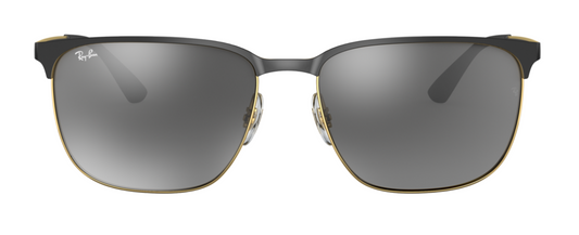 Ray-Ban 3569 Black on Arista Grey Mirror Silver Gradient RB3569 187/88 (59)